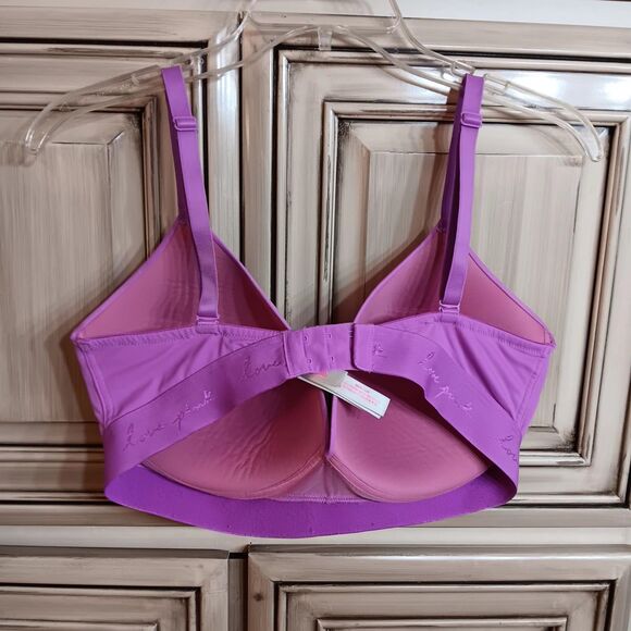 PINK Victorias Secret Women 38DD Wear Everywhere T-Shirt Push Up‎ Bra Pink - Picture 2 of 5